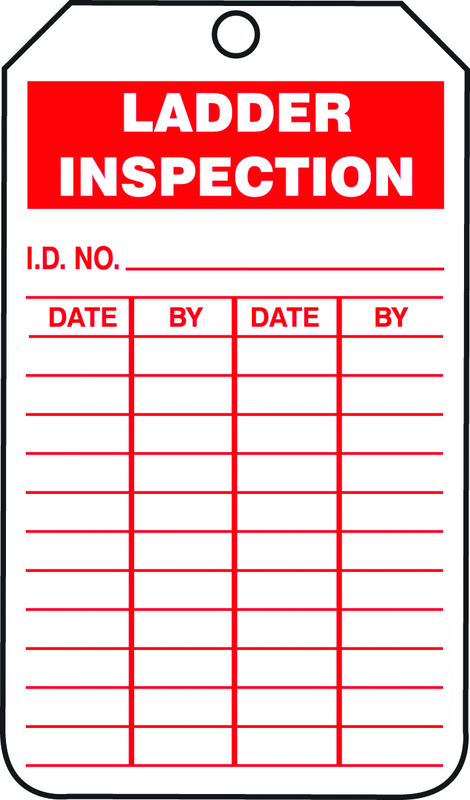 Ladder Status Tag, Ladder Inspection, 25/Pk, Plastic - First Tool & Supply
