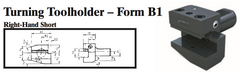 VDI Turning Toolholder - Form B1 (Right-Hand Short) - Part #: CNC86 21.5032 - First Tool & Supply