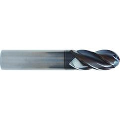 7/16x7/16x1/2x2-1/2 4 Flute Ball Nose TuffCut® XT HP End Mill ALtima® Blaze Coated - First Tool & Supply