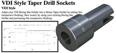 VDI Style Taper Drill Socket - (Shank Dia: 45mm) (Head Dia: 57mm) (Morse Taper #5) - Part #: CNC86 64.4083#5M - First Tool & Supply