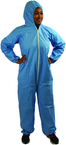 Flame Resistant Coverall w/ Zipper Front, Hood, Elastic Wrists & Ankles Large - First Tool & Supply