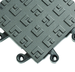 ErgoDeckÂ General Purpose SolidÂ Ergonomic Tiles - 8" x 18" x 7/8" Thick - Charcoal - First Tool & Supply