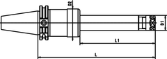 CAT 50 x PG 25 x 4 H CAT powRgrip Toolholder - First Tool & Supply