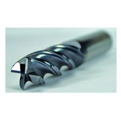 3/8 Dia. x 2-1/2 Overall Length 4-Flute .020 C/R Solid Carbide SE End Mill-Round Shank-Center Cut-AlCrN - First Tool & Supply