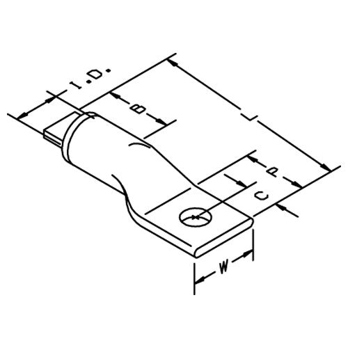 3M Scotchlok Copper One Hole Long Barrel Lug 31041 up to 35 kV 3/0 AWG Orange - First Tool & Supply