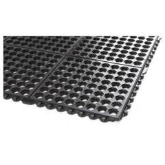 3' x 3' x 5/8" Thick Drainage Mat - Black - First Tool & Supply