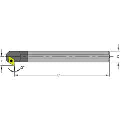 A12Q SDXCR3 Steel Boring Bar w/Coolant - First Tool & Supply