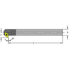 A12Q SDXCR3 Steel Boring Bar w/Coolant - First Tool & Supply