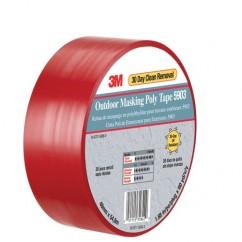 List 5903 50" x 60 yds Outdoor Masking Poly Tape - Red - First Tool & Supply