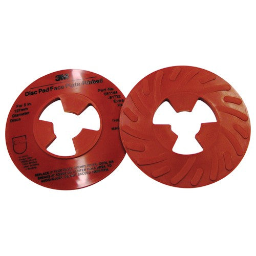 3M Disc Pad Face Plate Ribbed 81732 Extra Hard Red 5″ - First Tool & Supply