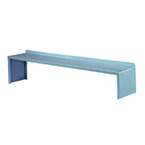 Shelf Riser for Work Bench 48"W x 10-1/2"H made of 14 GA w/Rear Flange as Stop - First Tool & Supply